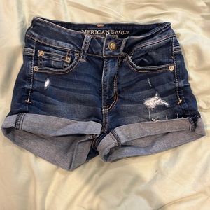Dark Wash American Eagle Jean Shorts
